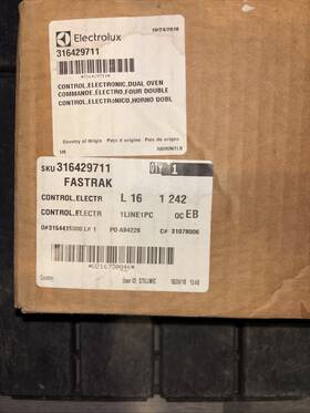 316429711 Frigidaire Genuine Oven Control Board. New In Box