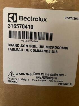316570410 Frigidaire Genuine Electrolux / Oven Control Board 31657041 New