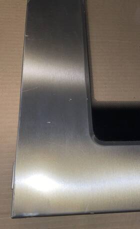 318272166 Frigidaire Wall Oven Front Outer Door Panel Glass Stainless With Black