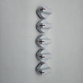 5304507387 Frigidaire Gas Range White And Red Surface Knobs Set/5 H3-3b
