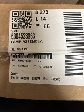 5304523863 Frigidaire Brand New Oem Lamp Assembly For Oven