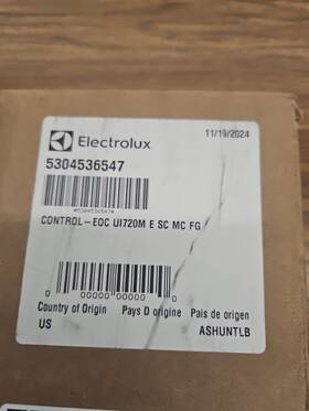 5304536547 Frigidaire New Inch Oem Range Control #5304536547