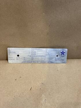 009hg232r Garland My3r Vintage Commercial Range Plaque Oem Genuine Emblem Silver