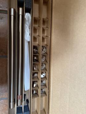 223c7619p015 Ge Cafe Brushed Bronze Knobs And Handles Kit Cxfcghkpmbz