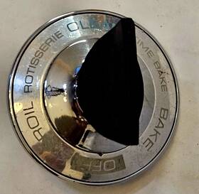 Ge 272d611 New Vintage Silver Range/oven Thermostat Temperature Control Knob W Inch Clean