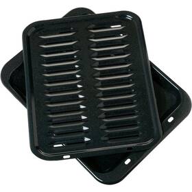 Ge Appliances 084691171003 Broiler Pan With Rack For Oven Non-stick 2 Piece Black