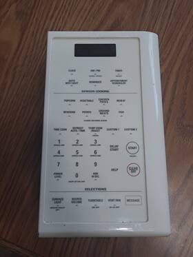 Wb07x10564 Ge Appliances Wb49x20238 Microwave Control Panel Beige Bisque Part #