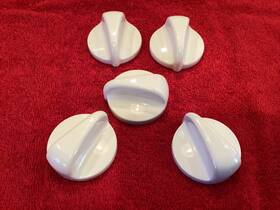 Kip6t15 Ge Stove Range Oven Control Knobs Lot Of 5 Bisque