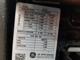 P2s930yp5fs Ge Genuine Range Oven Door Handle # Wb15x35050