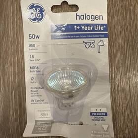 Q50mr16cgflcd-ba Ge Part 81770 G E Lighting 50w Warm White Halogen Quartz Fl