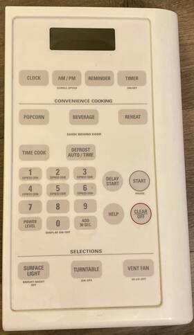 Jvm1440who1 Ge Spacesaver Space Saver Microwave Control Panel Part Over The Range 12x7x3 Inch