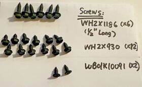 Wb01k10091 Ge Appliance Screws Wh2x1186 X6 Wh2x930 X12 And X2 Hm-roc