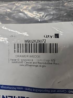 Wb02x29072 Ge Drawer Wedge