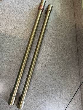 Ge Wb03x46008 Caf Appliances Brushed Brass Handle Assembly Set Of 2 Gold