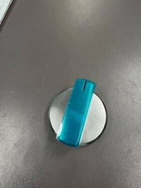 Wb03x47115 Ge Range Burner Knob Stainless Off Of Scrapped New With Small Marks