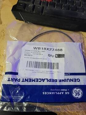 Wb18x27488 Ge Oem Range Harness Surface Unit