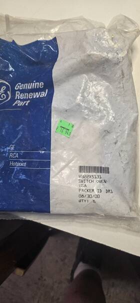 Ge Wb22x5131 Oven Switch - Genuine Replacement Part