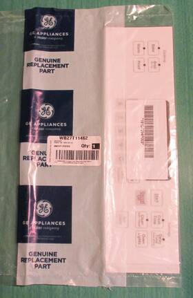 Wb27t11462 Ge Oven - Control Overlay White Oem Part New/sealed