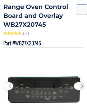 Wb27x20745 Ge New Listing Range/stove/oven Control Board Oem Black