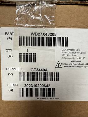 Wb27x43208 Ge Control Board For Wall Ovens Oem Genuine Part