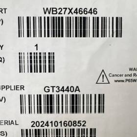Wb27x46646 Ge Gt3440a Cooking Appliance Part Compatible With Model Wb27x46646 Ge Gt3440a Cooking Appliance Part Compatible With Model