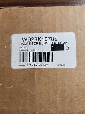 Wb28k10785 Ge Range Top Burner Assembly