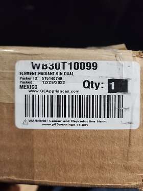 Wb30t10099 Ge
