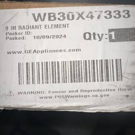 Wb30x47333 Ge New Genuine Oem 9 Inch Radiant Element For Flat Top Surface -