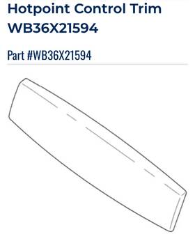 Jgbs30dek1ww Ge Wb36x21594 Control Trim For Gas Range Panel Shelf #1031