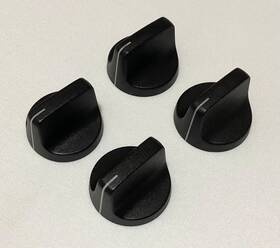 Wb3k5109 Ge Set Of 4 Black Burner Control Knobs Part # Stove Range