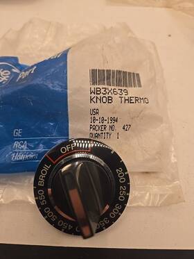 Wb3x639 Ge 1pc - Oem Gas Oven Control Knob Part # Stove Range 9b6