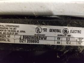 Wb50t10017 Ge Genuine Range Oven 30 Inch Touch Panel Only # Board Not Included
