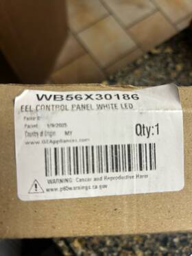 Ge Wb56x30186 Electronic Control Panel White Led