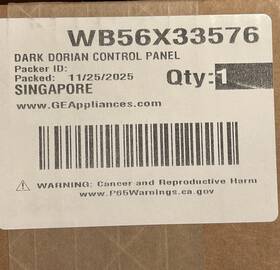 Wb56x33576 Ge Genuine Brand New Oem Dark Control Panel