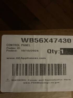 Wb56x47430 Ge Genuine Brand New Oem Control Panel