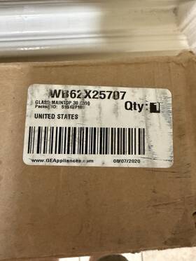 Wb62x25707 Ge Haier Glass Maintop 30 Wh New Oem