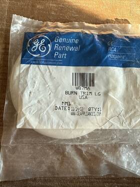 Wb7m8 Ge Gas Stove Cooktop Oem Large White Burner Trim
