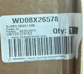 Wd08x26578 Ge Dishwasher Blower Gasket Assembly New Oem Genuine Part