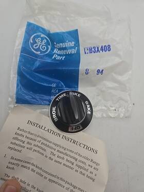 Wb3x408 General Electric Genuine Oem Range Oven Surface Control Knob - Black 9a4