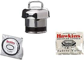 Hawkins 313042453407 Silver Stainless Steel Rubber Aluminium Vent Weight Safety Valve Bundle/