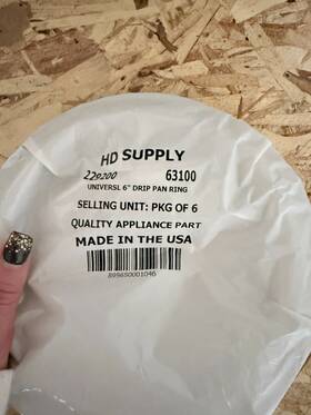 229200 Hd Supply New Universal Drip Pan Ring - 6 Pack