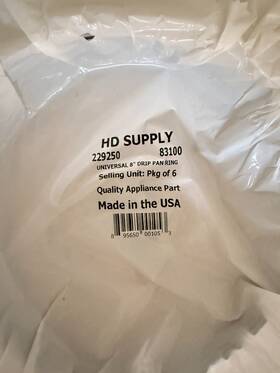 229250 Hd Supply New Package Of 6 Generic Universal 8 Inch Drip Pan Ring