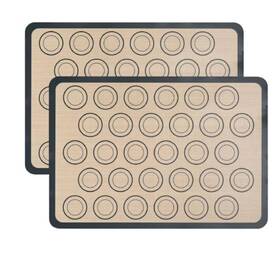 1010070648 Home Collection 2-pack Silicone Baking Mats Gray With Circles 0.4mm