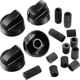 Jetec 659438884838 4 Pack Control Knobs Replacement With 12 Adapters For Black