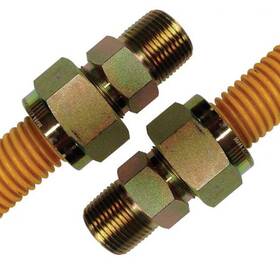 G71404 Jones Stephens 1 Inch Od Gas Connector Coated With Fitting 3/4 Mip X
