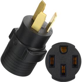 Wae-kanayu-1062307 Kanayu 3 Prong Stove Adapter Compatible With Nema 10-50p To 14-50r Black