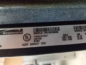 318335839 Kenmore Genuine Range Oven 30 Inch Touch Panel Only# Board Not Included