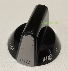 318921141 Kenmore One Black Dual Burner Control Knob Part # Stove Range