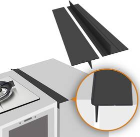 Kindga 726084647657 Foldable Stove Gap Filler Kitchen Counter Range Guards 25inch Silicone