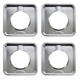 Sgp-400 Kitchen Basics 101 816325014550 Made In The Usa 4 Pack Chrome Square Gas Range Drip Pan Directly Repl
